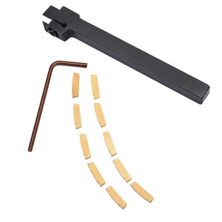 Bộ 10 mảnh dao tiện mgmn200 với cán dao tiện rãnh mgehr 1010-2 và chìa vặn