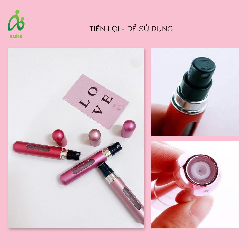 Vỏ chai chiết nươc hoa tự động, đựng nước hoa vòi xịt phun sương size 8ml