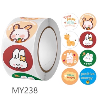 Lẻ 10 tem sticker thỏ đỏ dễ thương trang trí