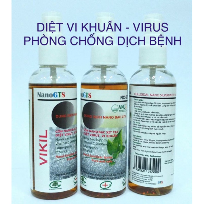 SÁT KHUẨN NANO BẠC DUNG TÍCH 100ML (PHÂN PHỐI ĐỘC QUYỀN MIỀN BẮC)