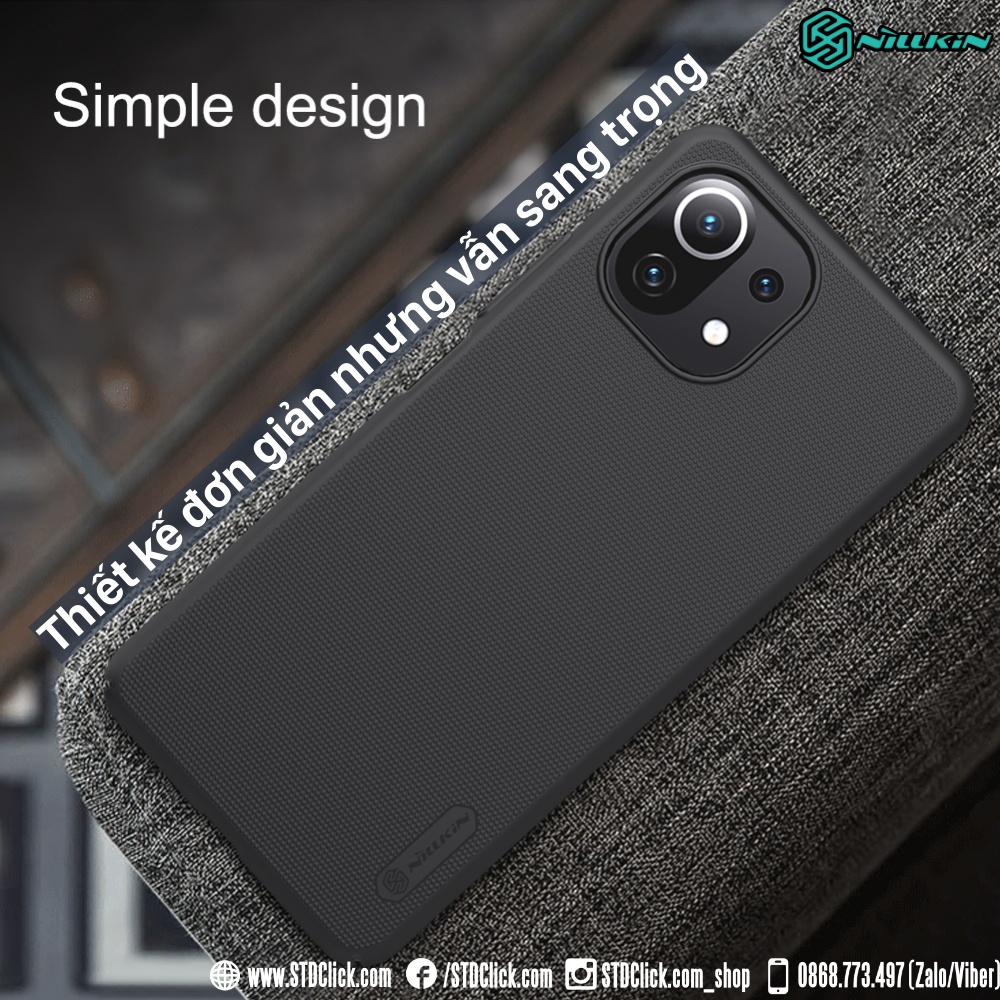 ỐP LƯNG XIAOMI MI 11 LITE 5G - MI 11 LITE 4G - 11 LITE 5G NE NILLKIN NHỰA CỨNG SẦN CHÍNH HÃNG