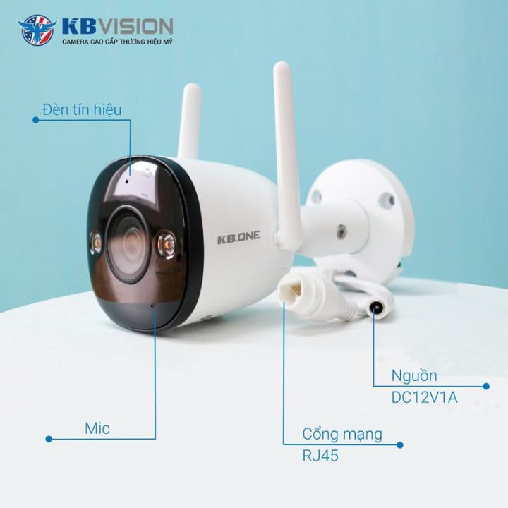 Camera IP Wifi KBone KN-B21F Siêu Nét Ngoài Trời Có Màu Đêm Full HD 1080P, chính hãng, bảo hành 24 tháng