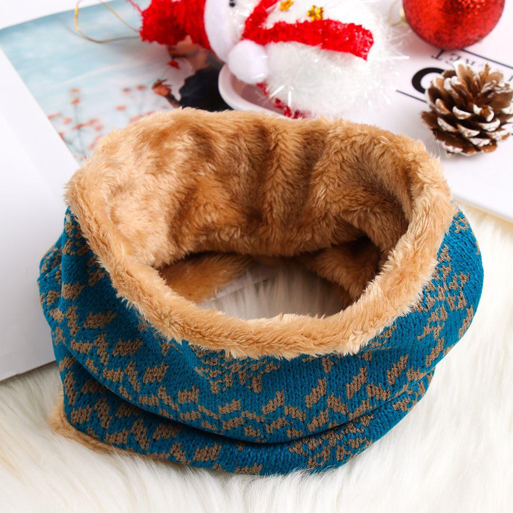 Khăn Choàng Cổ Dệt Kim Unisex Giữ Ấm Mùa Đông