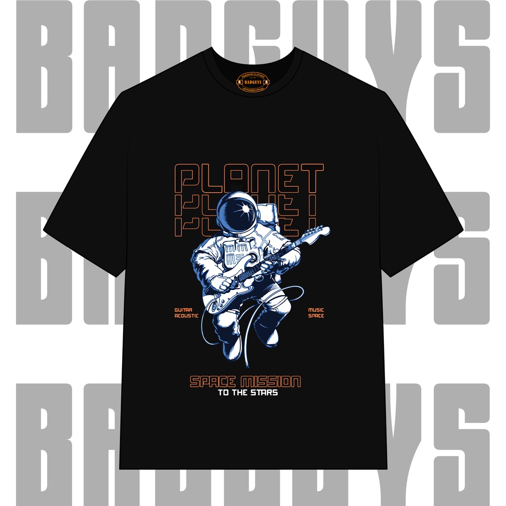 Áo thun Unisex Music Space 100% Cotton Cao Cấp BGS004 - Local Brand Bad Guys Chính Hãng
