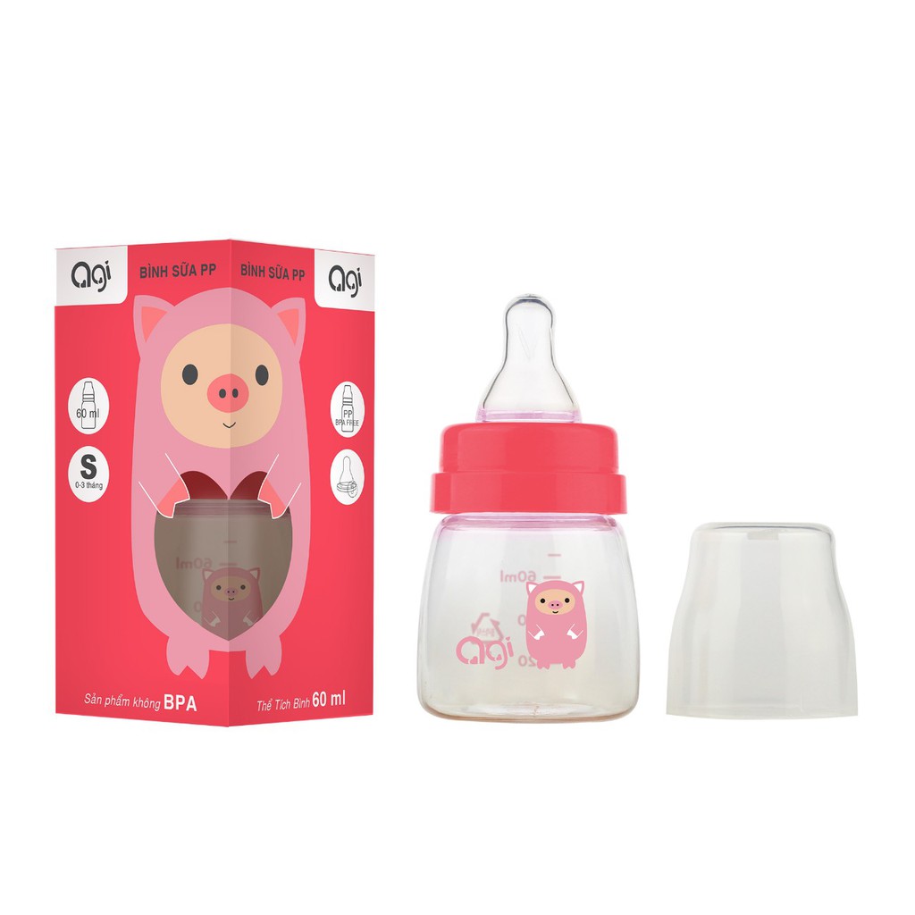 Bình Sữa Agi PP 60ml - 140ml - 250ml (MẪU MỚI)