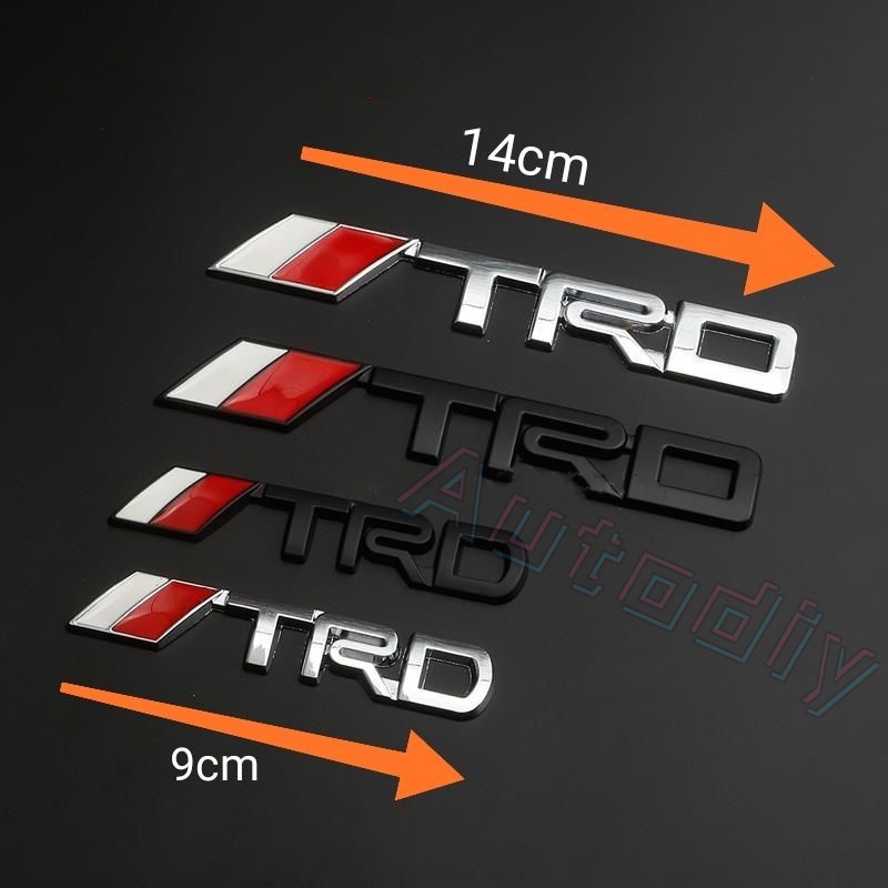 FENDER 1 Nhãn Dán Trang Trí Xe Hơi Toyota Họa Tiết Chữ TRD