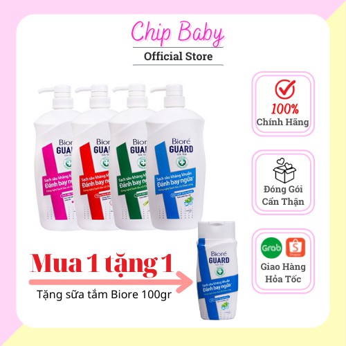 (Mua 1 tặng 1) Sữa Tắm Kháng Khuẩn Biore Sạch Mịn Thư Giãn- Trắng da 800gr