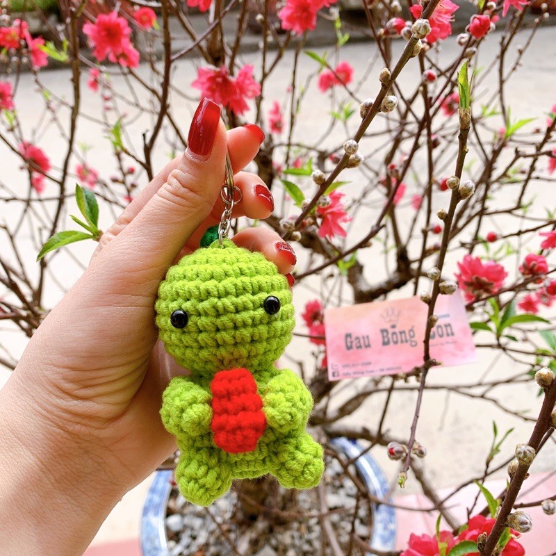 Móc Khoá khủng long cute - móc khoá len