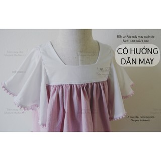 RG150_Rập giấy may váy bé gái