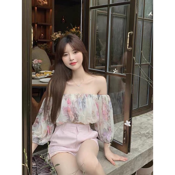 Áo voan croptop - 3 màu