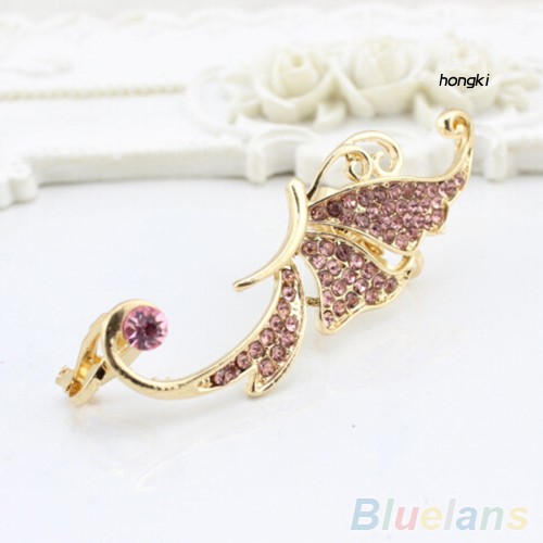Khuyên kẹp vành tai trái hình cánh bướm thời trang cho nữ