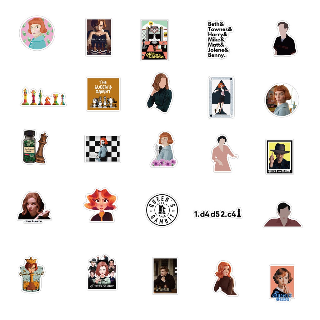 Set 50/ 25/ 10 sticker dán trang trí mũ bảo hiểm chống thấm nước