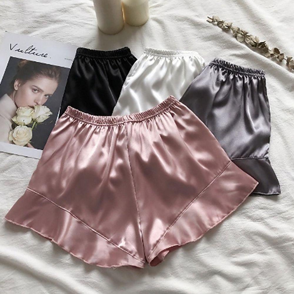 Quần Short Vải Lụa Ống Rộng Thời Trang Năng Động