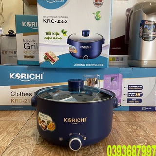❤️lẩu điện đa năng korichi krc-3552 dung tích 5l, lòng sâu