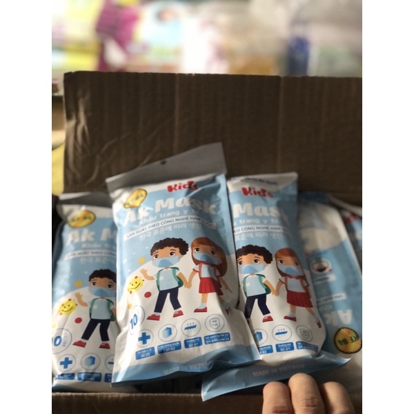 [1 bịch 10 cái] Khẩu trang y tế em bé, khẩu trang KF94 AK MASK cho bé