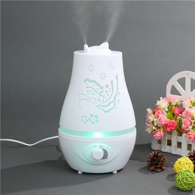 Máy Khuếch Tán Tinh Dầu Hồ Điệp Đáy Tròn 2500ml, Máy Xông tinh dầu phun sương cực mạnh dùng cho khách sạn phòng lớn 50m2