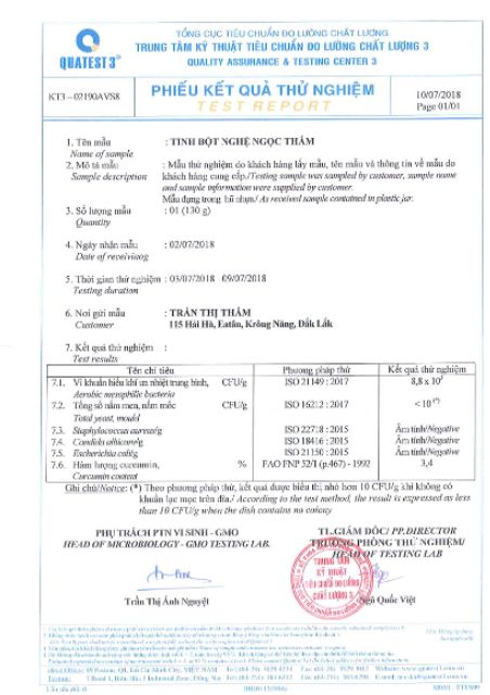 100g Tinh bột nghệ đỏ nguyên chất