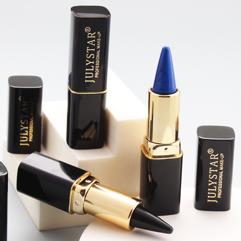 Bút Kẻ Mắt Dạng Gel Màu Đen / Xanh Dương Kim Tuyến Trang Điểm Mắt Khói Cho Nữ