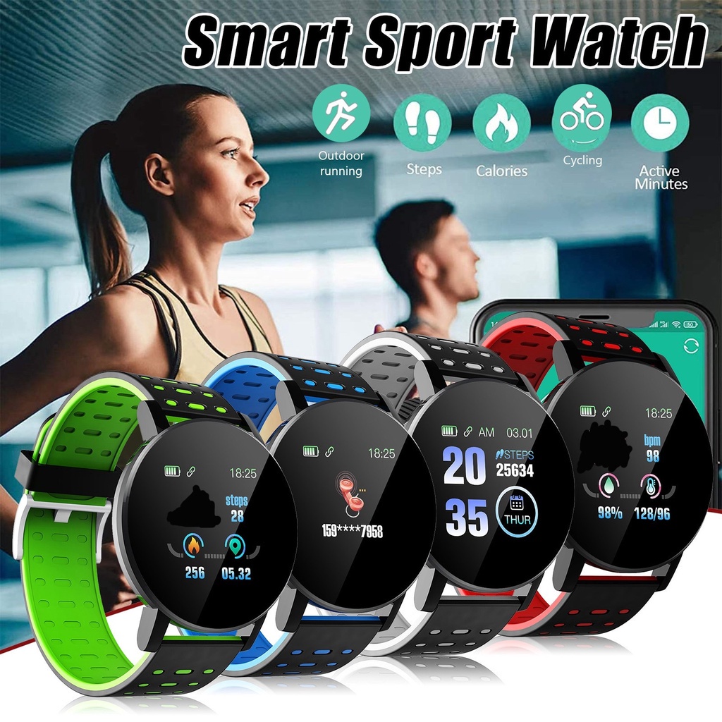 Đồng Hồ Thông Minh 119S Chống Thấm Nước IPX67 Bằng Silicon Đa Chế Độ Phát Hiện Giấc Ngủ Cho Người Lớn