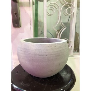 Chậu Xi Măng Tròn Bầu 20x18cm