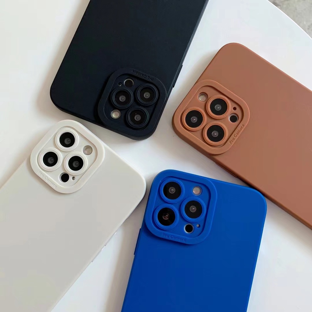Ốp điện thoại silicon mềm có giá đỡ kim loại màu macaron cho Apple 13 Pro Max 11 12 Pro Max X XR XS Max 7 8 Plus