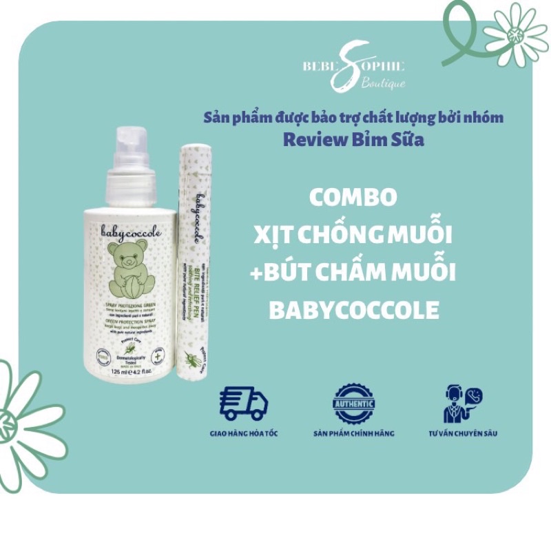 Xịt xua muỗi và bút chấm muỗi Babycoccole 0M+ chống muỗi cho bé và cả gia đình 125ml - The Caring Cube