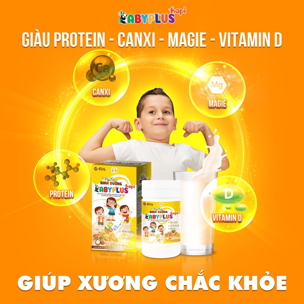 Ngũ Cốc Dinh Dưỡng Babyplus cung cấp dinh dưỡng cho bé từ 6 tháng trở lên