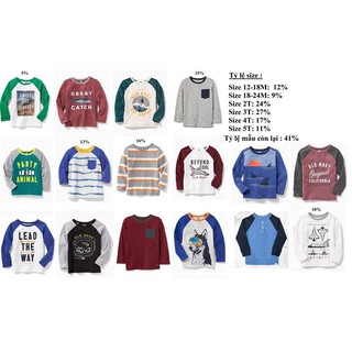 ÁO THUN TAY DÀI BABY GAP+OLD NAVY