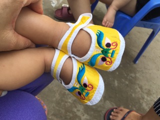 Cobom 5 đôi giầy tập đi cho bé ( hồng liên )