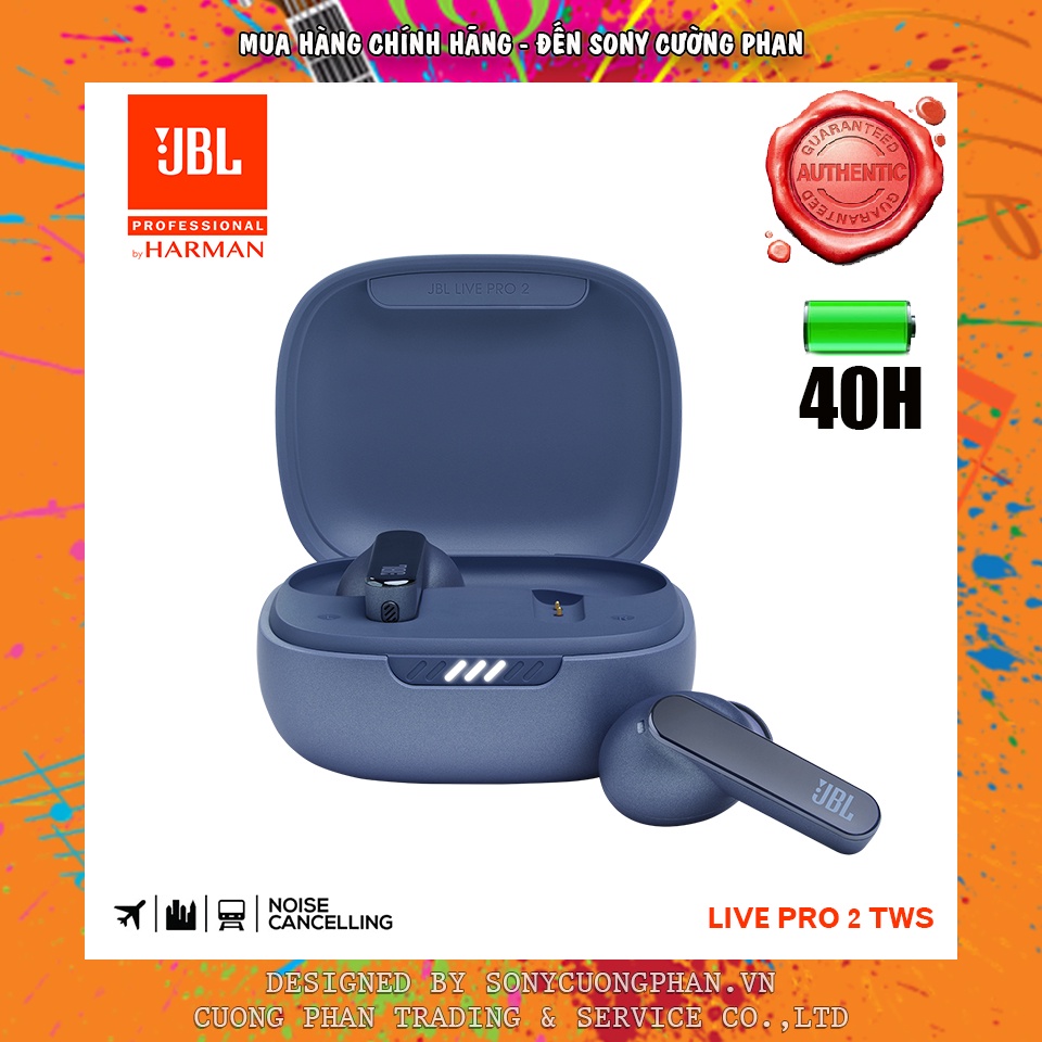 Tai Nghe Nhét Tai Chống Ồn JBL Live Pro 2 TWS - Hàng Chính Hãng PGI - Bảo Hành 12 Tháng