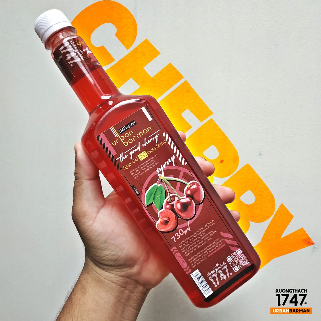 Urban Barman Syrup 1747 - Cherry - 730ml - Siro