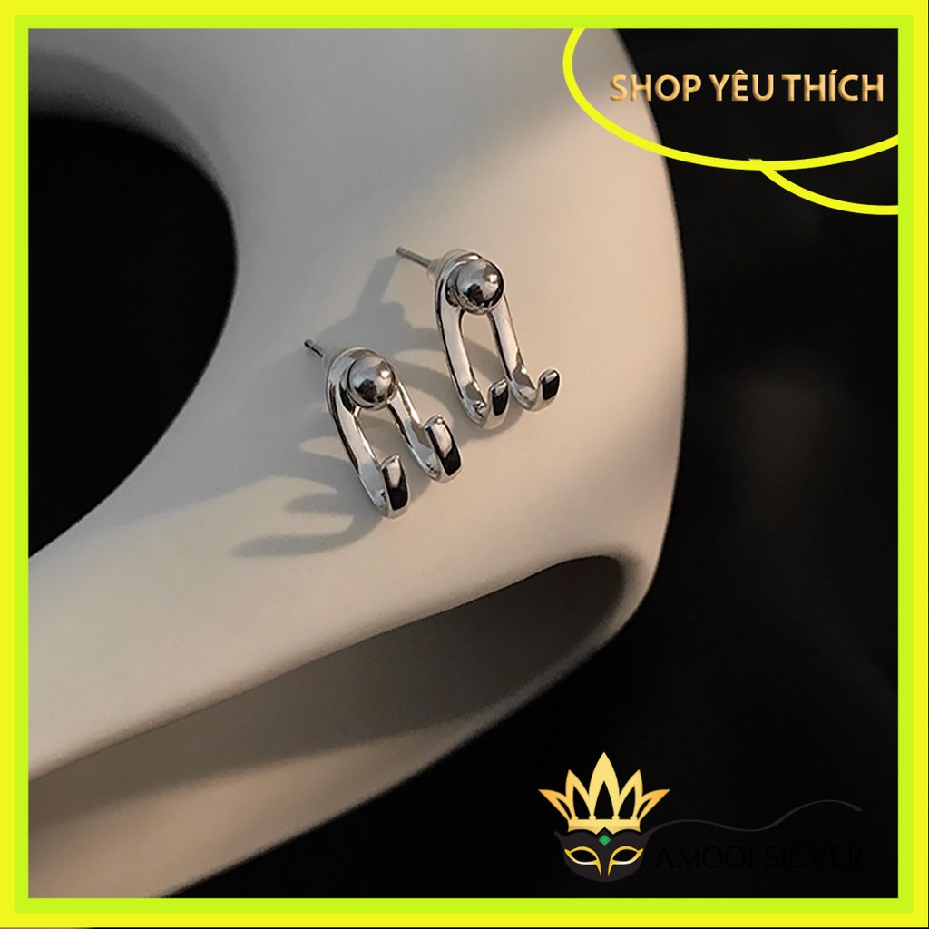 Bông tai bạc S925 chân cún dễ thương - Amooi Silver AB88