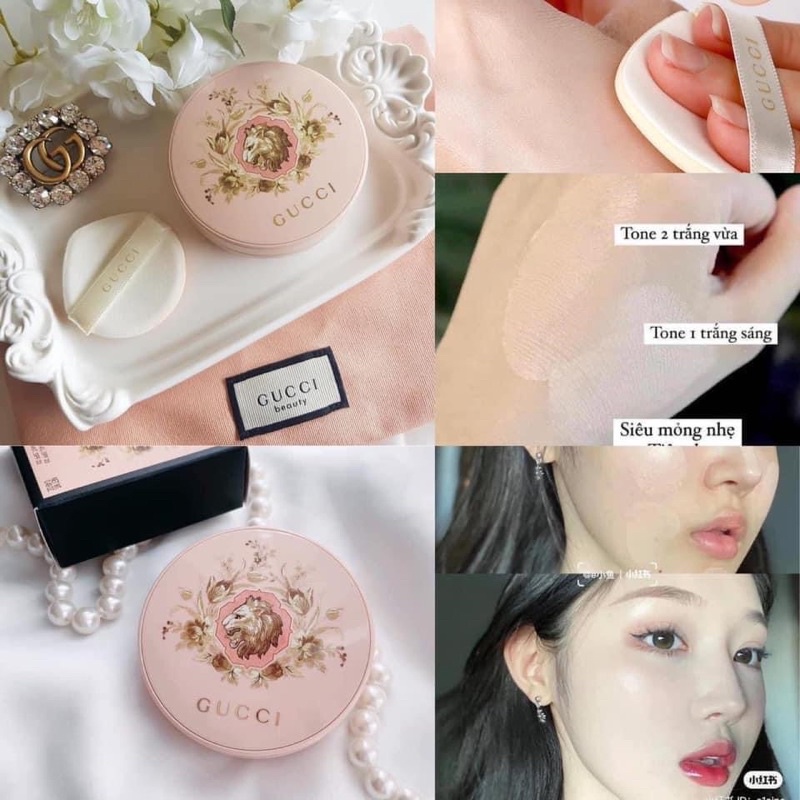 Có sẵn - Phấn nước Gucci Cushion De Beaute lên da đẹp tự nhiên rạng rỡ