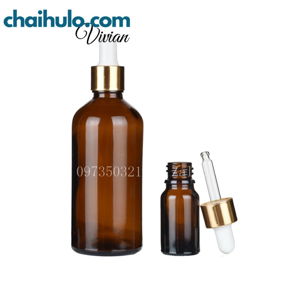 100ml - combo 30 lọ đựng tinh dầu , serum, tinh chất - Thuỷ tinh nâu chất lượng cao, bền đẹp