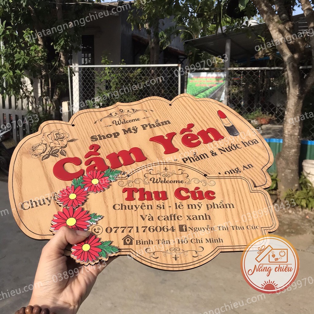 Bảng hiệu gỗ vintage treo Shop bán hàng - Free thiết kế theo yêu cầu