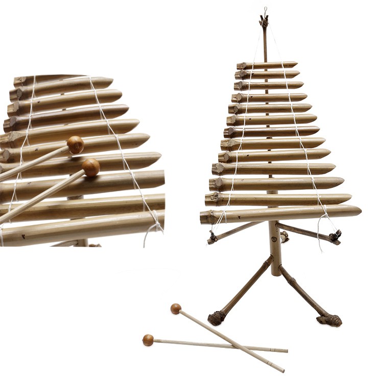 Đàn T'rưng tre trúc (mini)-nhạc cụ dân tộc tây nguyên - MuaZii