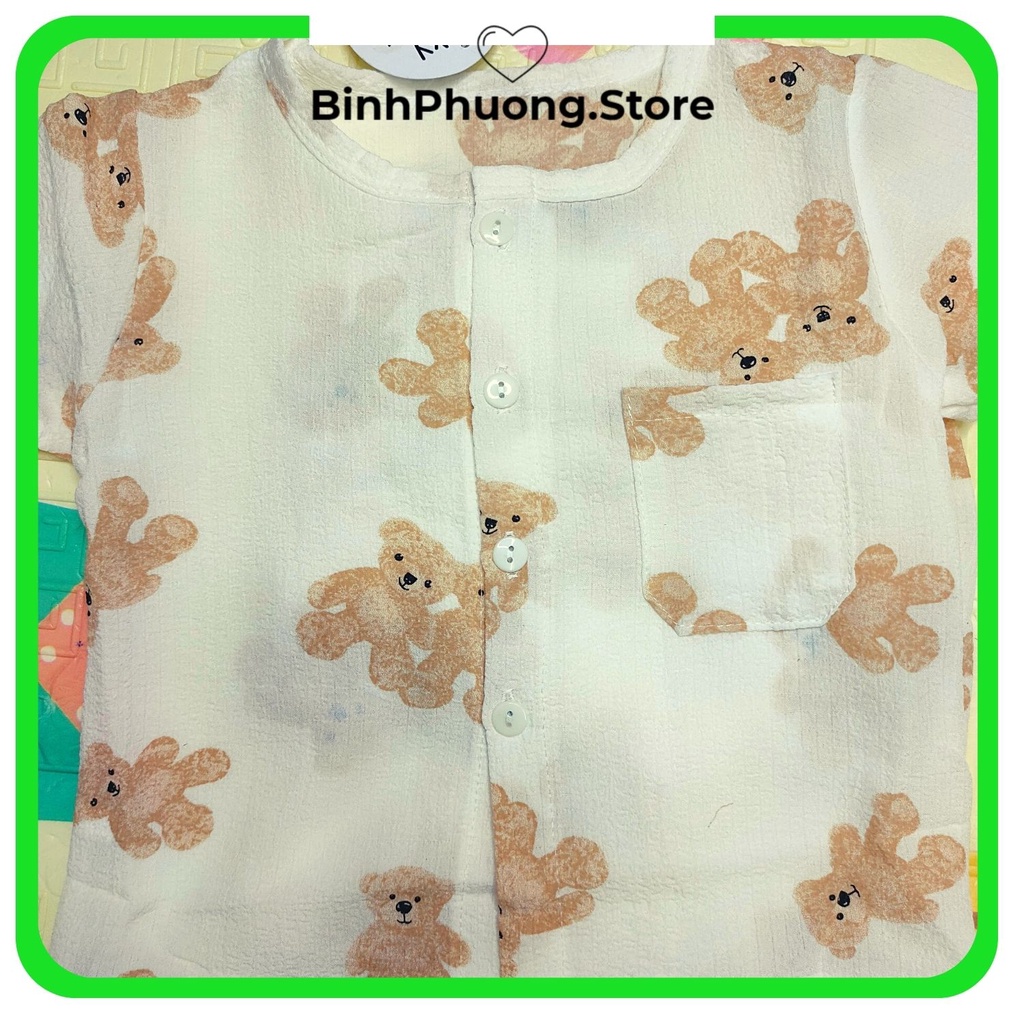 Pijama Cho Bé Trai Gái, Bộ Pijama Pizama Cho Bé Trai Gái Đũi Nhăn Nhiều Họa Tiết Minky Mom Binhphuong.store