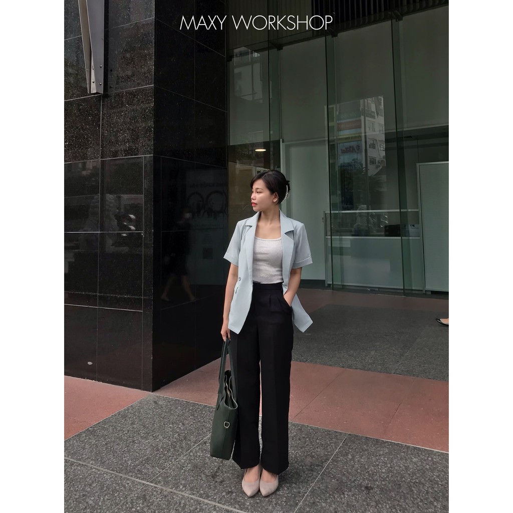 [Mã FAGREAT1505 giảm 8% tối đa 50K đơn 250K] ÁO - SHORT BLAZER - MINT - Áo blazer tay ngắn màu mint | BigBuy360 - bigbuy360.vn