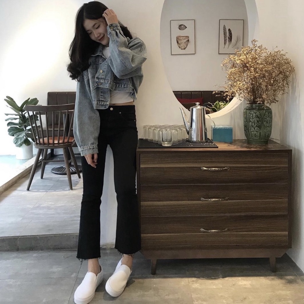 Quần jeans trơn ống loe Q135 SUSTORE
