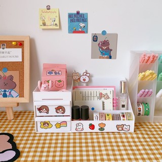 [SALE] Kệ nhựa mini để bàn siêu xinh(size lớn) // peach.room_