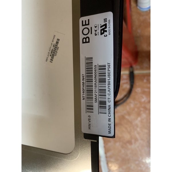 xác màn hình boe nt140fhm-n47 bể kiếng ngoại hình còn đẹp màn full viền