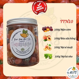 Ô mai mix 4 vị The NUTS: Mận cơm, Đào sữa hồng, Mơ xí muội, Mơ lai nho - 400g - TTN10