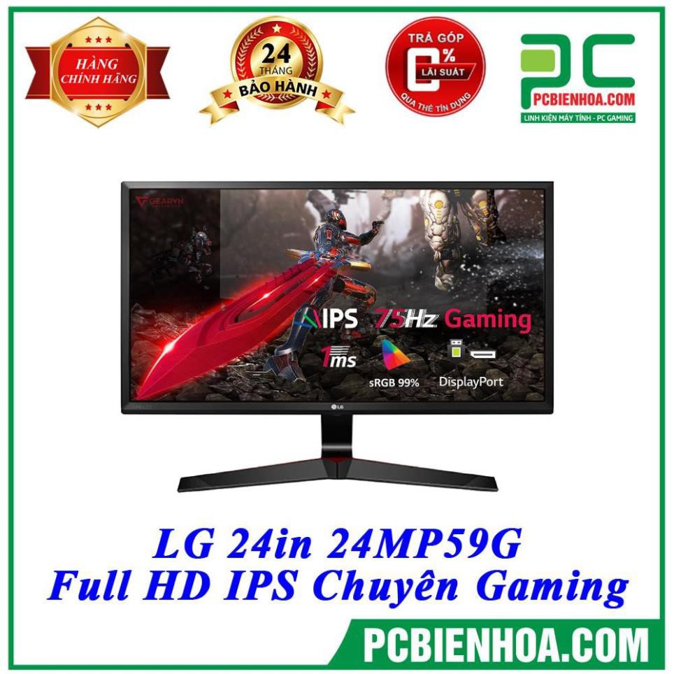 Màn hình máy tính IPS LG 24in 24MP59G chính hãng LG Việt Nam TẶNG BÀN DI CHUỘT GAMING