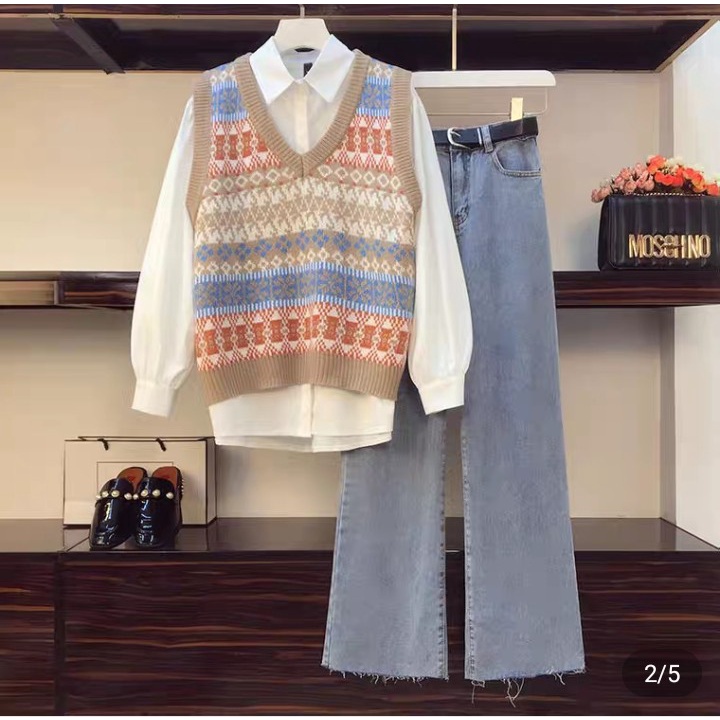 Quần jean bò ống rộng quần ống suông nữ lưng cao cạp cao màu xanh đẹp hot năm 2022 SKShop22 | BigBuy360 - bigbuy360.vn