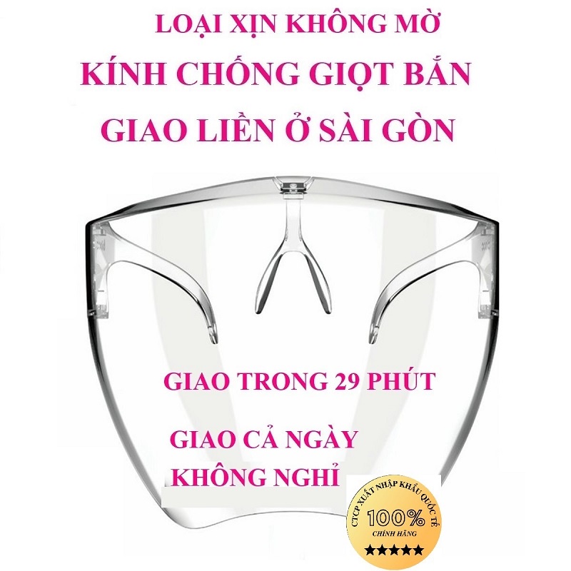 Kính ngăn giọt bắn Face Shield chống chắn che mặt phòng dịch bảo hộ