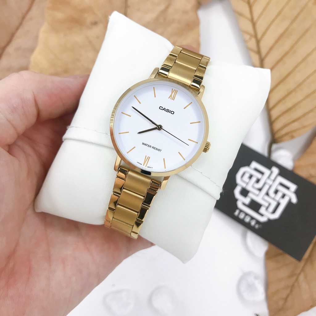 Đồng hồ cặp Casio MTP-VT01G-7B / LTP-VT01G-7B dây thép chính hãng