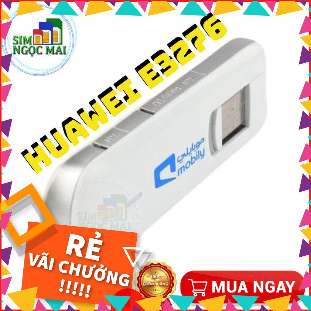 GIẢM KỊCH SÀN Usb 3G/4G Huawei E3276 - Dcom E3276 Tốc Độ Cao, Đa Mạng %