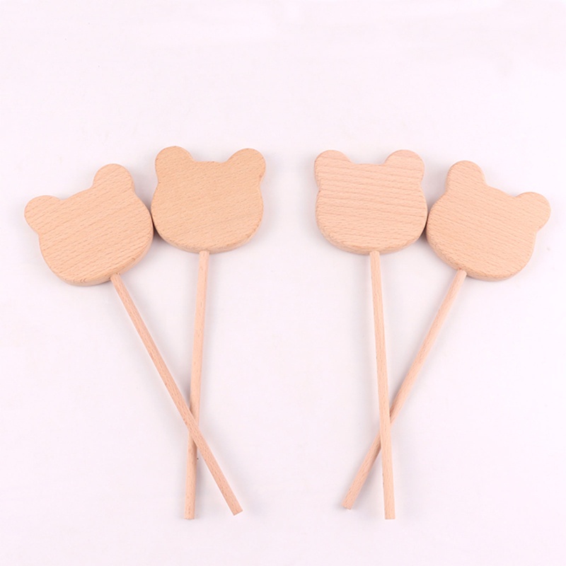 Đồ Chơi Gặm Nướu Bằng Gỗ Sồi Hình Chú Gấu Ngôi Sao / Ngôi Sao Lớn Trang Trí Giảm Đau Cho Bé Trai / Bé Gái