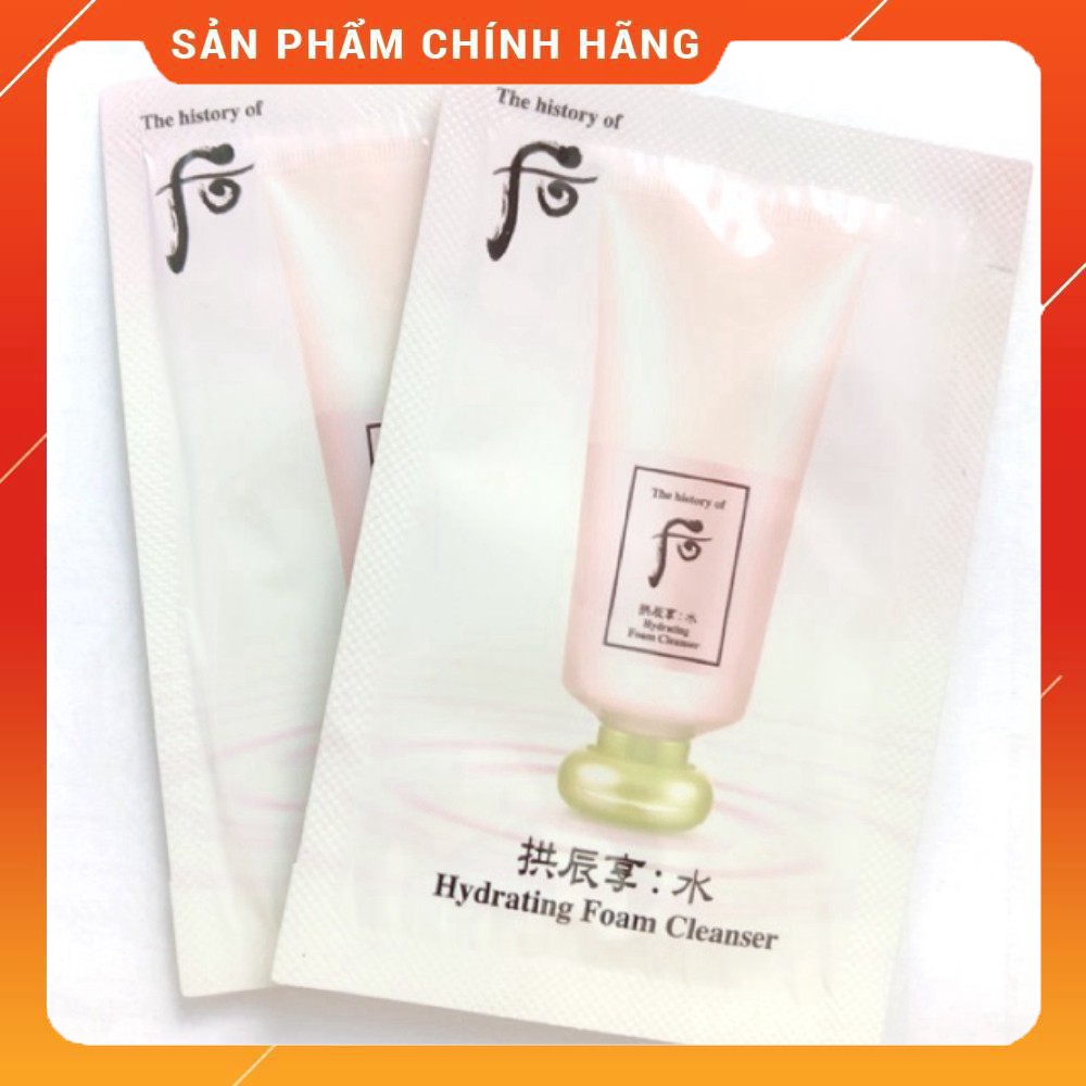 Sữa rửa mặt kiềm dầu whoo hồng Hydrating foam cleanser 3ml