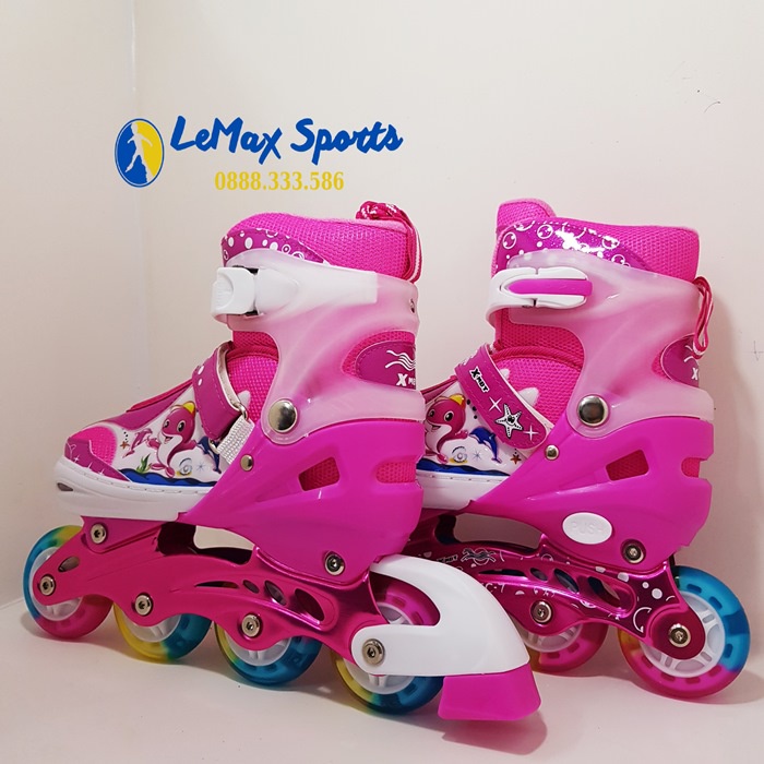 Giày Patin Cá Heo, Giày Patin Trẻ em Gía Rẻ, Giày Trượt Patin Có Bánh Đèn, Roller Skate Trẻ Em [LeMax Sport]